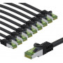 Goobay 69764 καλώδιο σύνδεσης CAT 8.1, S/FTP (PiMF), 1 m, γκρι (10 τεμ.)