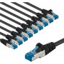 Goobay 67541 CAT 6A καλώδιο δικτύου, S/FTP (PiMF), 1 m, μαύρο (10 τεμ.)