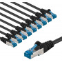 Goobay 67542 CAT 6A καλώδιο δικτύου, S/FTP (PiMF), 2 m, μαύρο, χάλκινος αγωγός (CU) (10 τεμ.)