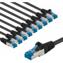 Goobay 67544 CAT 6A καλώδιο δικτύου, S/FTP (PiMF), 5 m, μαύρο (10 τεμ.)