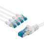 Goobay 67546 καλώδιο σύνδεσης δικτύου CAT 6A, S/FTP (PiMF), 2 m, λευκό (5 τεμ.)