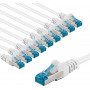 Goobay καλώδιο σύνδεσης δικτύου CAT 6A, S/FTP (PiMF), 2 m, λευκό, 10 τεμ.