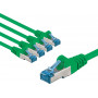 Goobay καλώδιο σύνδεσης δικτύου CAT 6A, S/FTP (PiMF), 5 m, πράσινο, 5 τεμ.