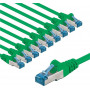 Goobay καλώδιο σύνδεσης δικτύου CAT 6A, S/FTP (PiMF), 2 m, πράσινο, αγωγός χαλκού (CU), 10 τεμ.