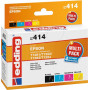 Edding EDD-414 κασέτες μελάνης για Epson Stylus Office BX 305 F, συμβατές, σετ μαύρο + κυανό + ματζέντα + κίτρινο (4 τεμ.)