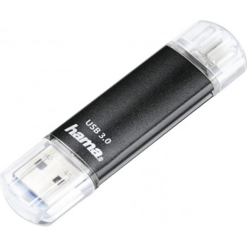 Hama Laeta Twin μονάδα USB flash, 16 GB, USB 3.2 Gen 1 (3.1 Gen 1), μαύρη
