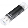 Hama Laeta Twin μονάδα USB flash, 16 GB, USB 3.2 Gen 1 (3.1 Gen 1), μαύρη