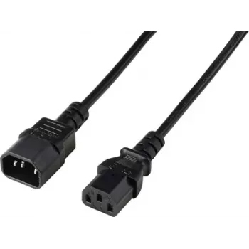 Renkforce Deluxe καλώδιο προέκτασης τροφοδοσίας, αρσενικό IEC C13 – θηλυκό IEC C14, 3 m, μαύρο