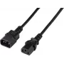 Renkforce Deluxe καλώδιο προέκτασης τροφοδοσίας, αρσενικό IEC C13 – θηλυκό IEC C14, 3 m, μαύρο