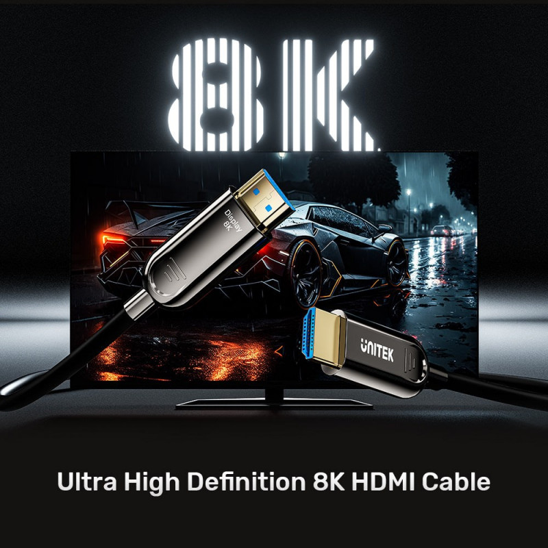 Unitek C11085GY01-50M οπτικό καλώδιο HDMI, 50 m, 8K @ 60 Hz