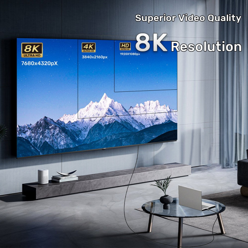 Unitek C11085GY01-50M οπτικό καλώδιο HDMI, 50 m, 8K @ 60 Hz