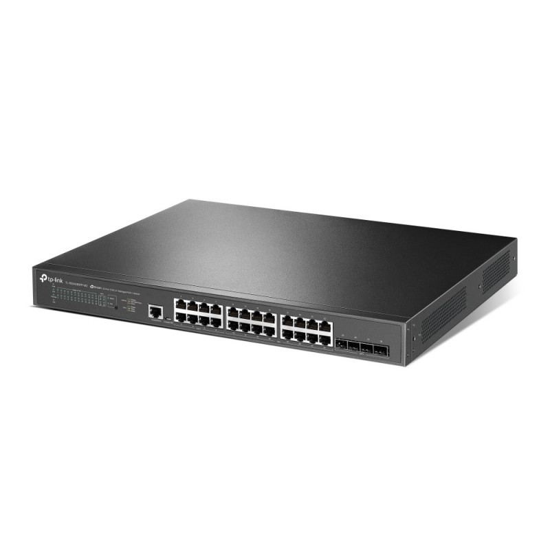 Διακόπτης δικτύου TP-Link JetStream TL-SG3428XPP-M2 με διαχείριση L2+, 2.5G Ethernet, PoE, 1U, μαύρος