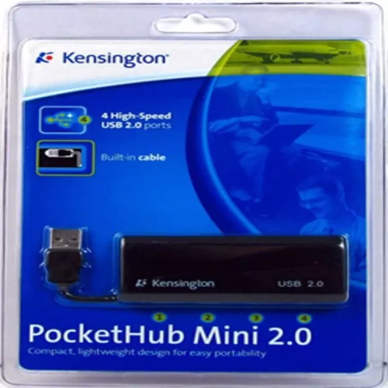 Kensington PocketHUB Mini διανομέας USB 2.0, 4 θύρες (33399EU)