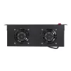 LogiLink FAU102B μονάδα ανεμιστήρων 19″, 2 ανεμιστήρες, με διακόπτη, 1U, μαύρη
