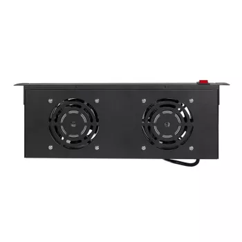 LogiLink FAU102B μονάδα ανεμιστήρων 19″, 2 ανεμιστήρες, με διακόπτη, 1U, μαύρη