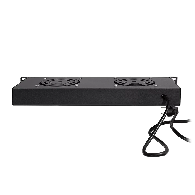 LogiLink FAU102B μονάδα ανεμιστήρων 19″, 2 ανεμιστήρες, με διακόπτη, 1U, μαύρη