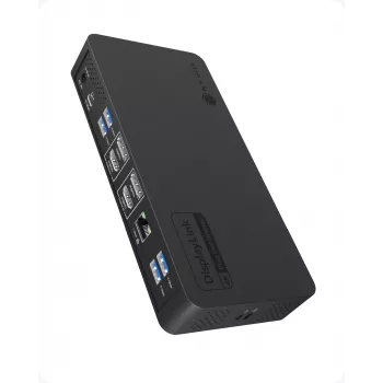 ICY BOX IB-DK2255AC docking station φορητού 11 σε 1, τσιπ DL6950, 2x έξοδος βίντεο (2x DP/HDMI 4K@60 Hz), 96 W PD προς τον υπολογιστή, Gigabit LAN, σύνδεση C+A 10 Gbps, μαύρη