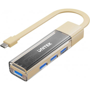 Unitek H1319ACL01 αμφίδρομος διανομέας USB-C / USB-A, 5 Gbps, κρεμ