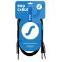 SSQ JSJM1 SS-1452 καλώδιο ήχου, στερεοφωνικό jack – 2x μονοφωνικό jack, 1 m, μαύρο