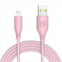 Tellur καλώδιο σιλικόνης USB σε Lightning, 3 A, 1 m, ροζ