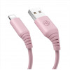 Tellur καλώδιο σιλικόνης USB σε Lightning, 3 A, 1 m, ροζ
