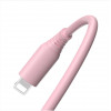 Tellur καλώδιο σιλικόνης USB σε Lightning, 3 A, 1 m, ροζ