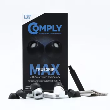 Comply MAX ακροφύσια για Galaxy Buds3 Pro, μαύρα, μικρά (S)