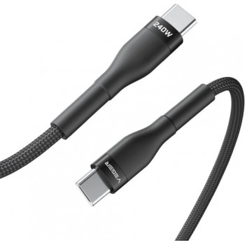Veger CC03 καλώδιο USB-C σε USB-C, PD 48 V 5 A 240 W, 1,5 μ., μαύρο