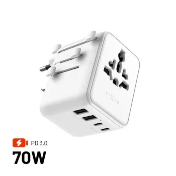 FIXED Voyager70W αντάπτορας ταξιδιού, λευκός