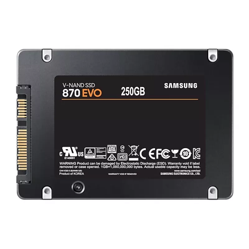 Samsung 870 EVO δίσκος SSD 250 GB, 2,5″, SATA, MZ-77E250BW