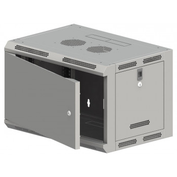 Alantec SW-6U-600-500-N-DMJ-OP-RP-B-S επιτοίχιο ερμάριο 19 ιντσών 6U 600x500, μη διαιρούμενο, μονόφυλλη μεταλλική πόρτα, γκρι, αποσυναρμολογημένο