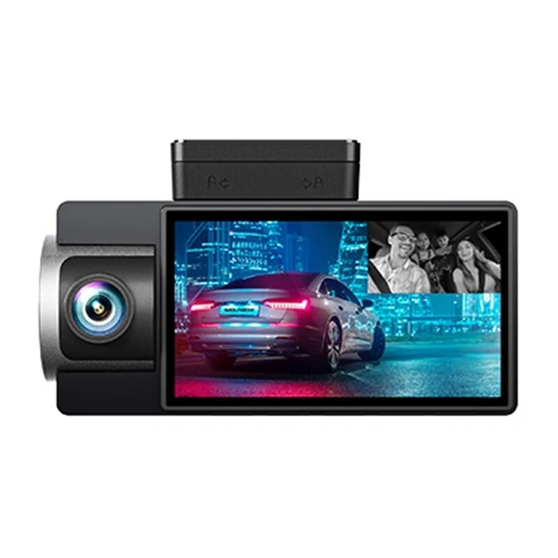 WOLFBOX i17 κάμερα αυτοκινήτου, εμπρός 4K + πίσω 2,5K + εσωτερική 1080p, Wi-Fi, 64 GB