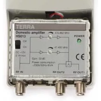 Terra HS-013 ενισχυτής VHF/UHF, 1 είσοδος / 2 έξοδοι, 12 V