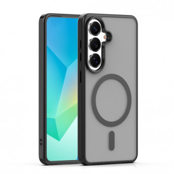 iLike Mag Matt θήκη για Samsung Galaxy A16 4G / A16 5G / A17 4G / A17 5G με μεγάλη οπή κάμερας, μαύρη