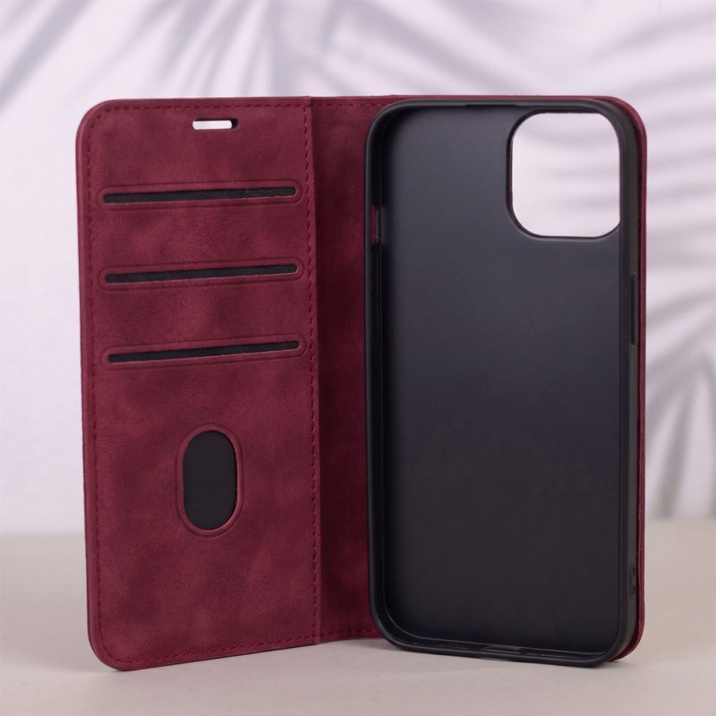 TFO Smart Suede θήκη για iPhone 17 Pro 6,3 / iPhone 18 Pro 6,3, μπορντό