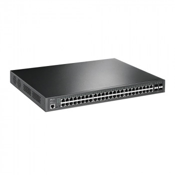 TP-Link JetStream TL-SG3452P διαχειριζόμενος διακόπτης δικτύου L2/L3 Gigabit Ethernet με PoE, 1U, μαύρος