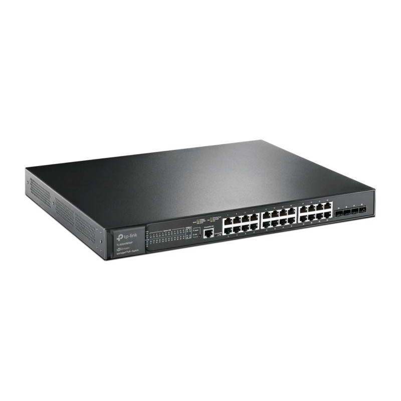TP-Link JetStream TL-SG3428XMP διαχειριζόμενος διακόπτης δικτύου L2+ Gigabit Ethernet με PoE, 1U, μαύρος