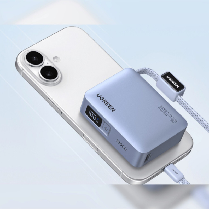 Ugreen PB584 φορητή μπαταρία 10000 mAh, γκρι