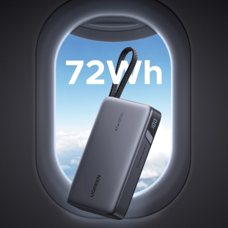 Ugreen PB550 φορητή μπαταρία, 20000 mAh, γκρι
