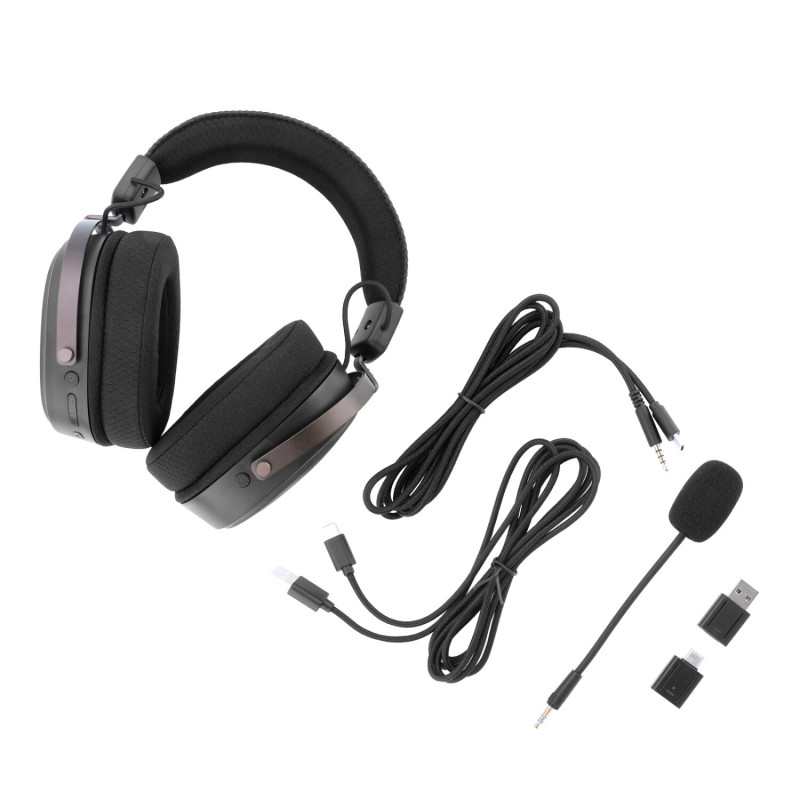 Ασύρματο gaming headset over-ear Redragon FURY WRS H831, μαύρο