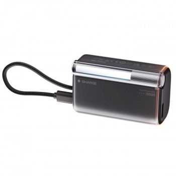 SHARGE Flow 3 εξωτερική μπαταρία, 10.000 mAh, 45 W PD, καλώδιο USB-C, μαύρη