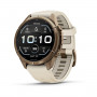 Garmin Fenix 9 Pro 010-04335-26 έξυπνο ρολόι, 43 mm, τιτάνιο Autumn Gold, λουράκι σιλικόνης κρεμ/γαλλικό γκρι
