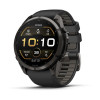 Garmin Fenix 9 Pro 010-04337-16 έξυπνο ρολόι, 51 mm, τιτάνιο DLC Carbon Gray, λουράκι σιλικόνης μαύρο/Pebble Grey