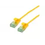 Roline λεπτό καλώδιο σύνδεσης UTP Cat6A 21.45.3422, 0,5 m, κίτρινο