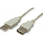 Secomp STANDARD καλώδιο προέκτασης USB 2.0, τύπου A-A, αρσενικό/θηλυκό, μπεζ, 3 m