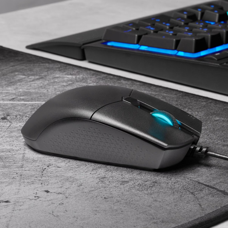 Corsair KATAR PRO CH-930C011-AP ενσύρματο ποντίκι για παιχνίδια, 12.400 DPI, RGB, μαύρο