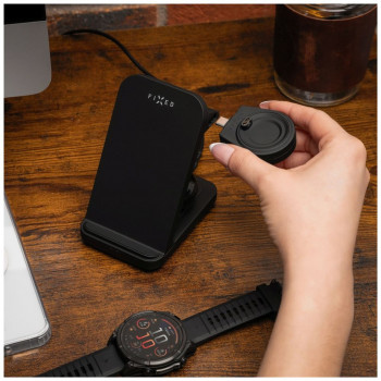 Fixed Powerstation for Garmin ασύρματος φορτιστής 3 σε 1, Qi, 18 W, μαύρος