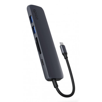 Epico 6in1 Alu Hub 8K USB-C διανομέας, γαλάζιος