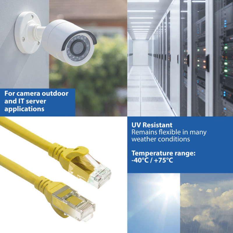 ACT FC1801 καλώδιο δικτύου U/UTP CAT6A TPE εξαιρετικά εύκαμπτο με βύσματα RJ45, 1 m, κίτρινο