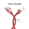 ACT FC2551 καλώδιο σύνδεσης S/FTP CAT6A, 1,5 m, TPE, εξαιρετικά ευέλικτο, RJ45, κόκκινο